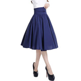 Pinup Skirt in Navy - SPECIAL!-Skirts-Glitz Glam and Rebellion GGR Pinup, Retro, and Rockabilly Fashions