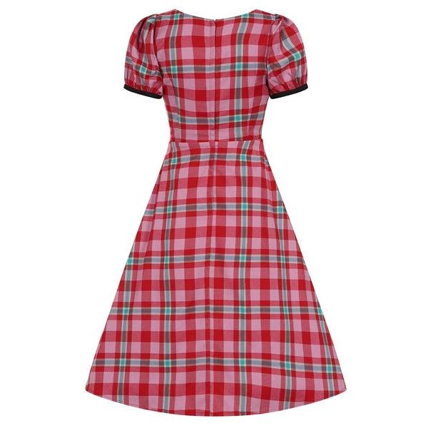 Collectif Leanne Swing Dress in Winterberry Checks – Glitz Glam and ...