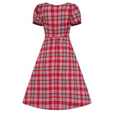 LEANNE WINTERBERRY CHECK SWING DRESS-Dress-Glitz Glam and Rebellion GGR Pinup, Retro, and Rockabilly Fashions