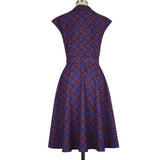 GGR Lilly Swing Dress in Purple Plaid-Swing Dress-Glitz Glam and Rebellion GGR Pinup, Retro, and Rockabilly Fashions