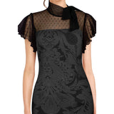 GGR Black Tie Wiggle Dress-Dress-Glitz Glam and Rebellion GGR Pinup, Retro, and Rockabilly Fashions