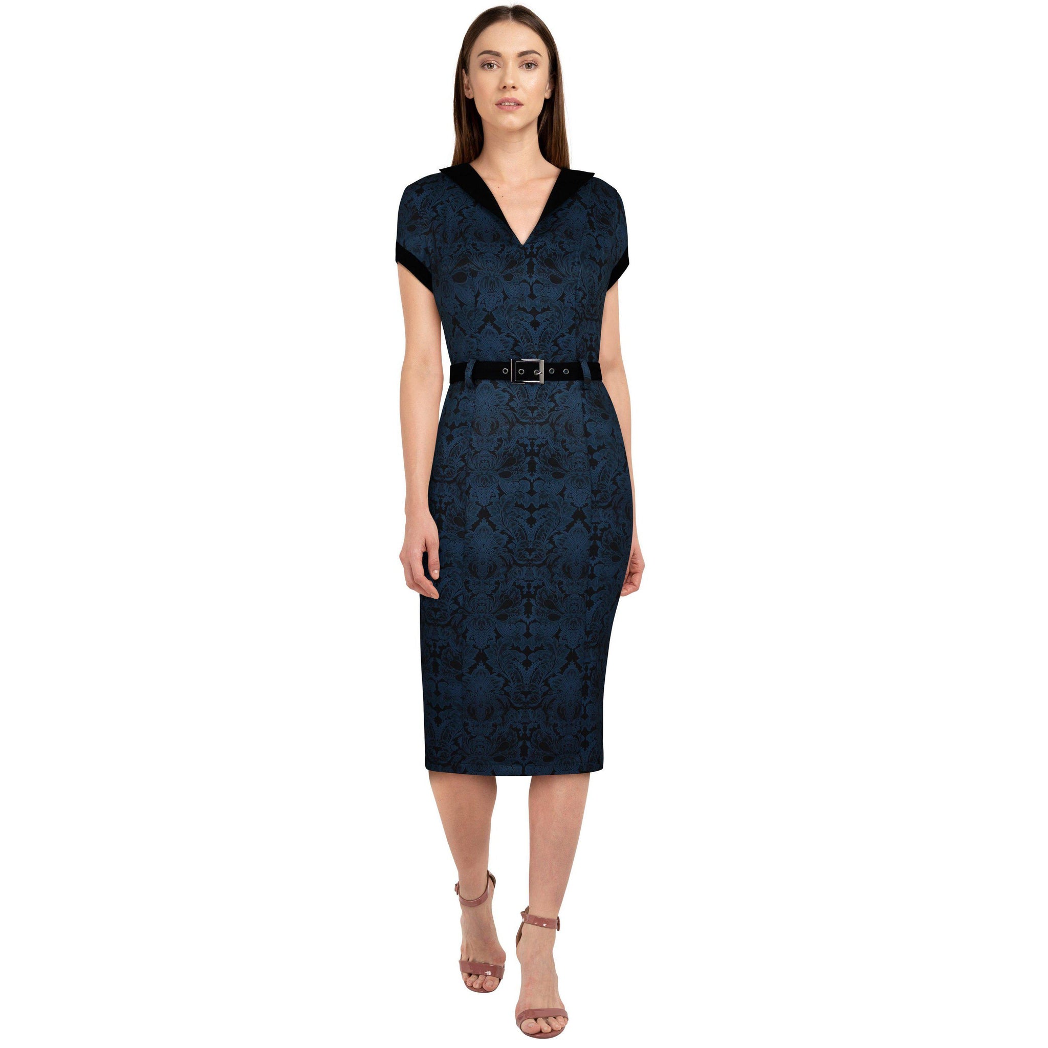 Haunted Mansion Wiggle Dress in Blue – Glitz Glam and Rebellion