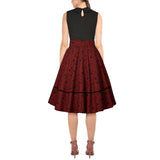 ChicStar Anita Swing Skirt in Red Floral-Skirts-Glitz Glam and Rebellion GGR Pinup, Retro, and Rockabilly Fashions