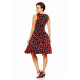 Dolly & Dotty Annie Swing Dress in Cherry Print-Dress-Glitz Glam and Rebellion GGR Pinup, Retro, and Rockabilly Fashions