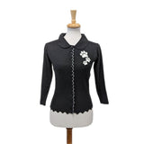 Banned Paw Print Cardigan in Black-Cardigan-Glitz Glam and Rebellion GGR Pinup, Retro, and Rockabilly Fashions