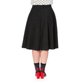 Banned Sophisticated Lady Skirt in Black-Skirts-Glitz Glam and Rebellion GGR Pinup, Retro, and Rockabilly Fashions