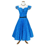 GGR Swing Dress in Blue Atomic Print-Dress-Glitz Glam and Rebellion GGR Pinup, Retro, and Rockabilly Fashions