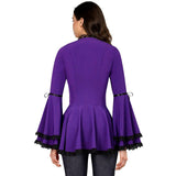 Calliope Lace Corset Top in Purple-Top-Glitz Glam and Rebellion GGR Pinup, Retro, and Rockabilly Fashions