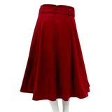 Betty Bow Circle Skirt in Red-Skirts-Glitz Glam and Rebellion GGR Pinup, Retro, and Rockabilly Fashions