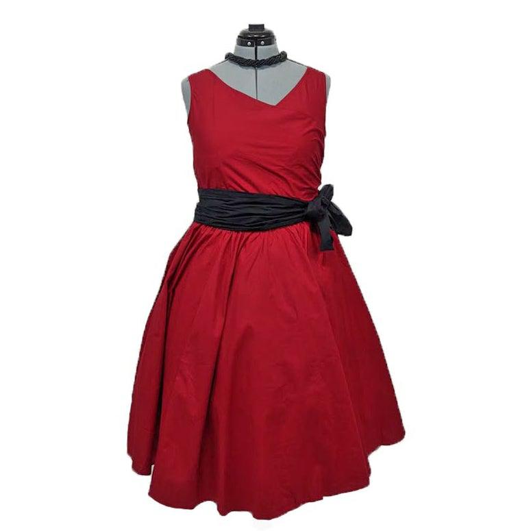 Wrap-Front Sleeveless Swing Dress in Red – Glitz Glam and Rebellion