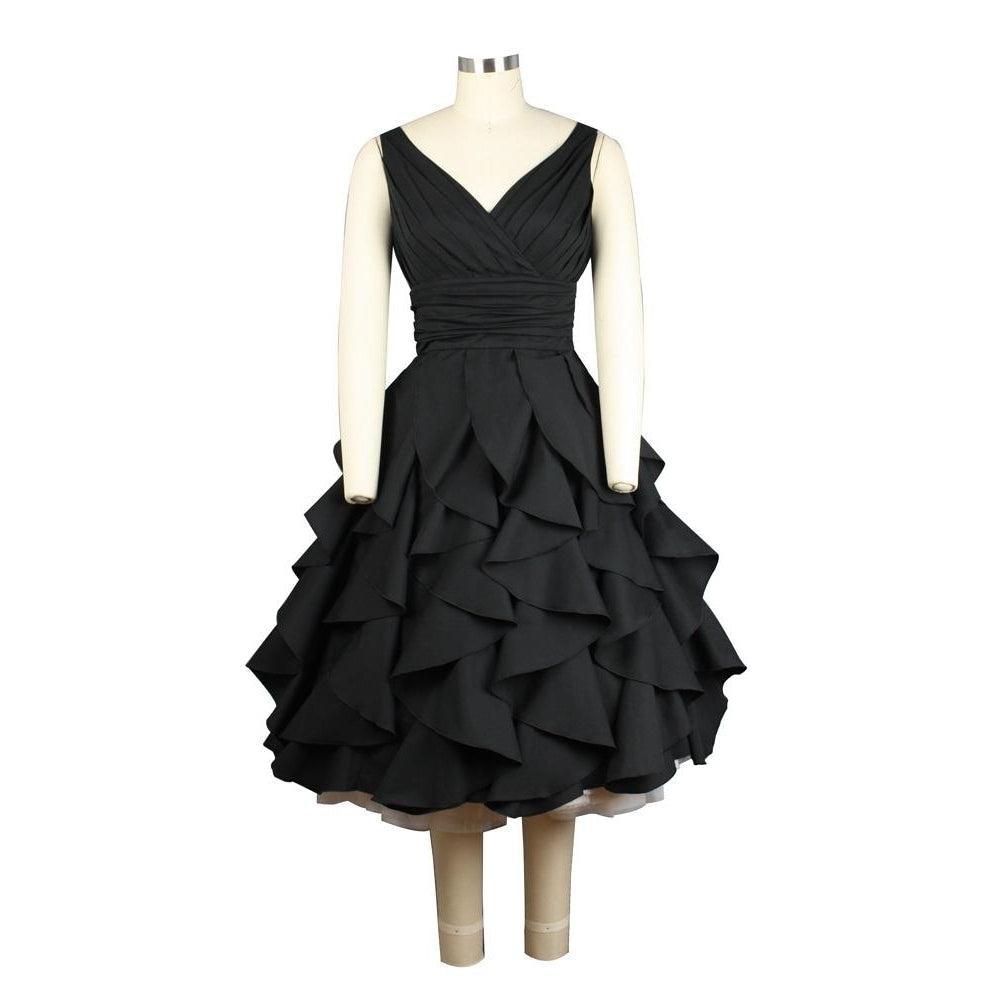 Florence Flounce Dress in Black Glitz Glam and Rebellion Florence Flounce Dress in Black Glitz Glam and Rebellion
