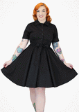 Hemet Circle Dress in Black-Dress-Glitz Glam and Rebellion GGR Pinup, Retro, and Rockabilly Fashions