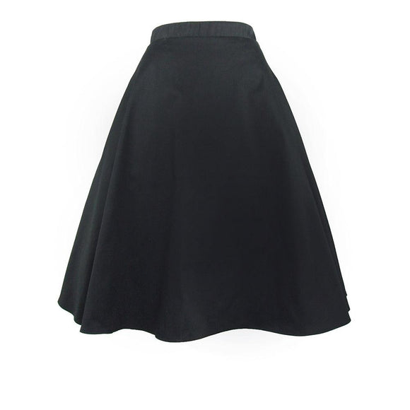 Hemet Circle Skirt in Black-Skirts-Glitz Glam and Rebellion GGR Pinup, Retro, and Rockabilly Fashions