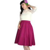 Hemet Circle Skirt in Fuchsia-Skirts-Glitz Glam and Rebellion GGR Pinup, Retro, and Rockabilly Fashions