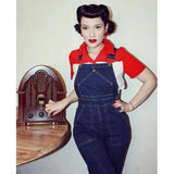 Star Struck Clothing Classic Overalls in Indigo Blue-Pants-Glitz Glam and Rebellion GGR Pinup, Retro, and Rockabilly Fashions