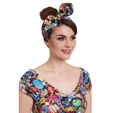GGR Pinup and Rockabilly Headscarf in Comix Print-Hair Accessory-Glitz Glam and Rebellion GGR Pinup, Retro, and Rockabilly Fashions