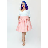 Hemet Circle Skirt in Salmon Pink-Skirts-Glitz Glam and Rebellion GGR Pinup, Retro, and Rockabilly Fashions