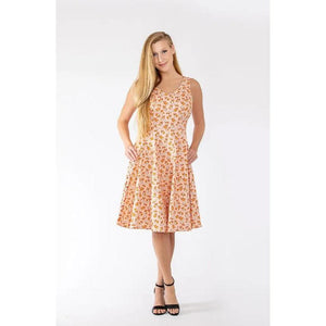 Eva Rose Corgilicious Swing Dress in Peach-Dress-Glitz Glam and Rebellion GGR Pinup, Retro, and Rockabilly Fashions