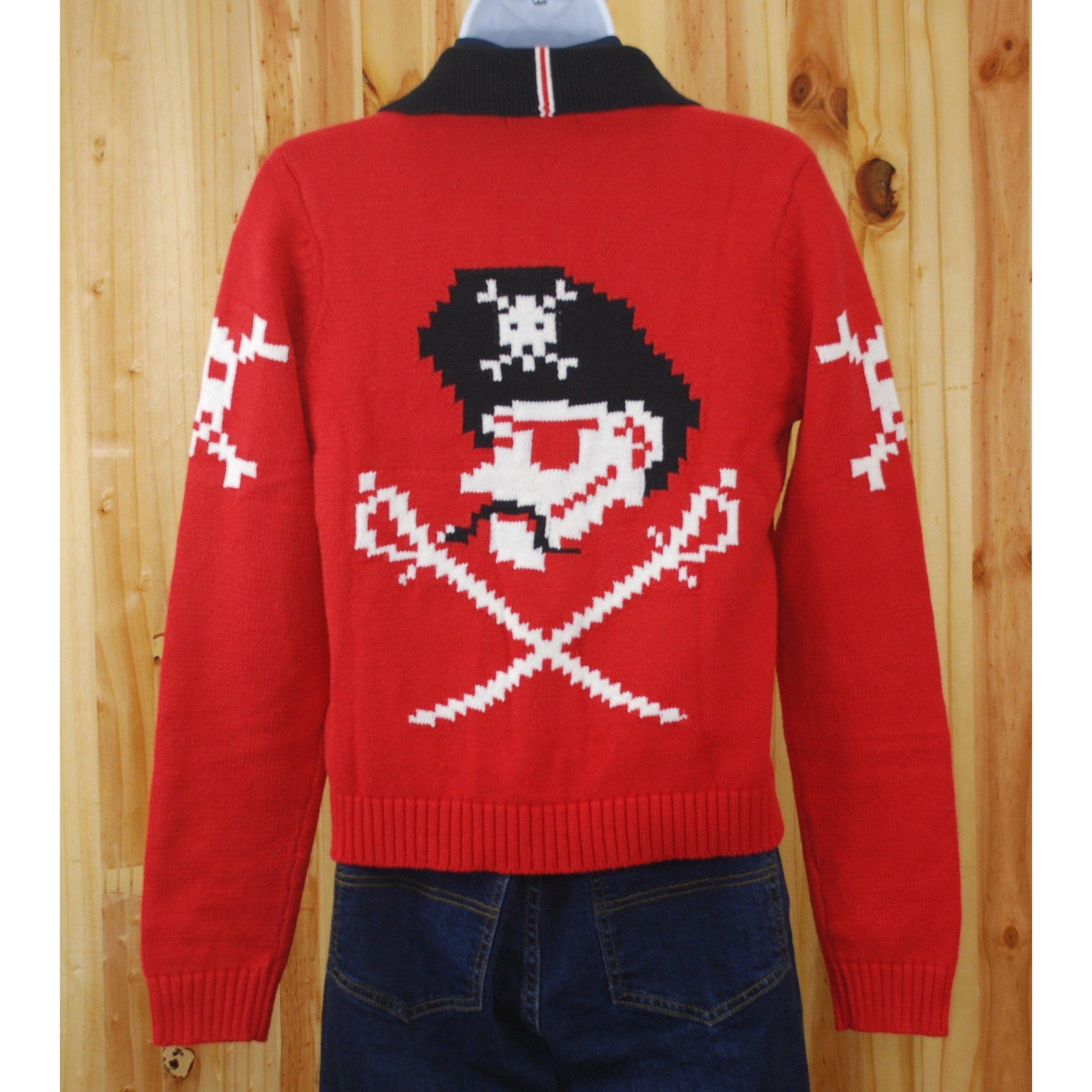 Star Struck Clothing Pirate Cardigan in Red Glitz Glam and Rebellion