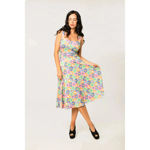 Miss Lulo Remi Daisy Print Dress-Dress-Glitz Glam and Rebellion GGR Pinup, Retro, and Rockabilly Fashions