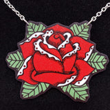 DollyCool Blooming Rose Necklace-Jewelry-Glitz Glam and Rebellion GGR Pinup, Retro, and Rockabilly Fashions