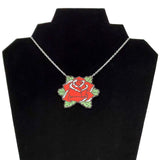 DollyCool Blooming Rose Necklace-Jewelry-Glitz Glam and Rebellion GGR Pinup, Retro, and Rockabilly Fashions