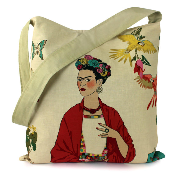 Hemet Frida Tote Bag in Coffee-Purses-Glitz Glam and Rebellion GGR Pinup, Retro, and Rockabilly Fashions