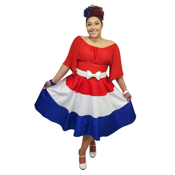 GGR Patriotic Pinup Full Swing Circle Skirt-Skirts-Glitz Glam and Rebellion GGR Pinup, Retro, and Rockabilly Fashions