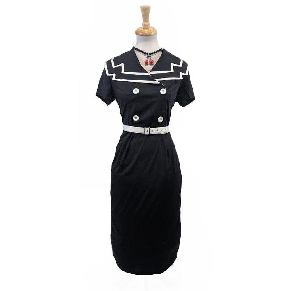 Retro Sailor Wiggle Dress in Black – Glitz Glam and Rebellion