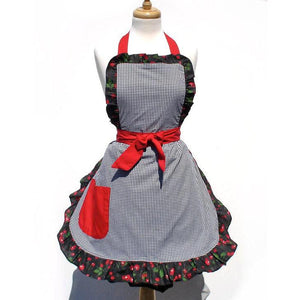 Hemet Gingham & Cherries Apron-Pinup Aprons-Glitz Glam and Rebellion GGR Pinup, Retro, and Rockabilly Fashions
