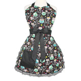 Hemet Kitty Day of the Dead Apron-Pinup Aprons-Glitz Glam and Rebellion GGR Pinup, Retro, and Rockabilly Fashions