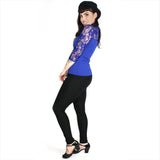 Hemet Long Sleeve Lace Top in Blue-Top-Glitz Glam and Rebellion GGR Pinup, Retro, and Rockabilly Fashions