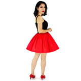 Hemet Lipstick Red Elastic Waist Skirt-Skirts-Glitz Glam and Rebellion GGR Pinup, Retro, and Rockabilly Fashions
