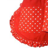 Hemet Ruffled Minnie Apron in Red & Black-Pinup Aprons-Glitz Glam and Rebellion GGR Pinup, Retro, and Rockabilly Fashions