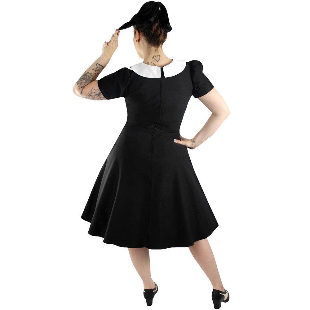 Pointy Collar Dress in Black and White by Hemet Glitz Glam and Rebellion Pointy Collar Dress in Black and White by Hemet Glitz Glam and Rebellion