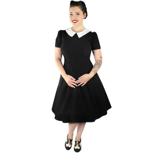 Pointy Collar Dress in Black and White by Hemet Glitz Glam and Rebellion Pointy Collar Dress in Black and White by Hemet Glitz Glam and Rebellion