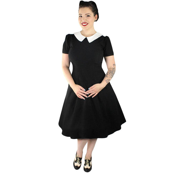 Pointy Collar Dress in Black and White by Hemet Glitz Glam and Rebellion Pointy Collar Dress in Black and White by Hemet Glitz Glam and Rebellion