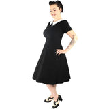 Hemet Wednesday Dress in Black-Dress-Glitz Glam and Rebellion GGR Pinup, Retro, and Rockabilly Fashions