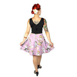 Hemet Zombie Pinup Dress in Lavender & Black-Dress-Glitz Glam and Rebellion GGR Pinup, Retro, and Rockabilly Fashions
