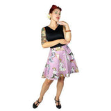 Hemet Zombie Pinup Dress in Lavender & Black-Dress-Glitz Glam and Rebellion GGR Pinup, Retro, and Rockabilly Fashions