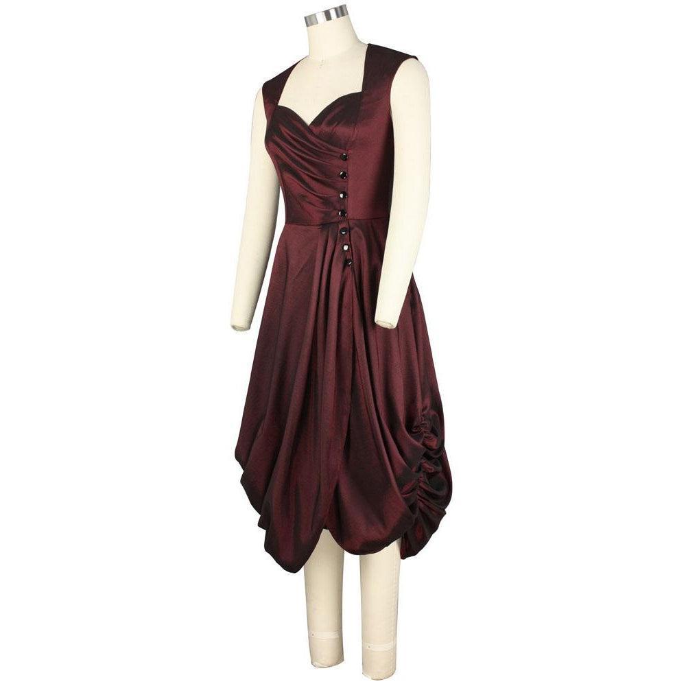 open lace back dress Rails Women's Brina Draped Modal Midi-Dress - Oxblood main image 0