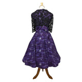 GGR Purple Retro Atomic Print Dress - SPECIAL!-Dress-Glitz Glam and Rebellion GGR Pinup, Retro, and Rockabilly Fashions