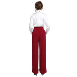 Ingrid 40's High Waist Pants in Red-Pants-Glitz Glam and Rebellion GGR Pinup, Retro, and Rockabilly Fashions