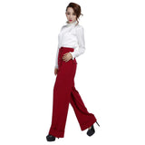 Ingrid 40's High Waist Pants in Red-Pants-Glitz Glam and Rebellion GGR Pinup, Retro, and Rockabilly Fashions