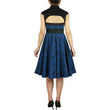 Kate Cutout Dress in Blue-Dress-Glitz Glam and Rebellion GGR Pinup, Retro, and Rockabilly Fashions