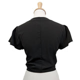 Keyhole Glam Blouse in Black-Top-Glitz Glam and Rebellion GGR Pinup, Retro, and Rockabilly Fashions