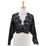 Lace Shrug in Black-Top-Glitz Glam and Rebellion GGR Pinup, Retro, and Rockabilly Fashions