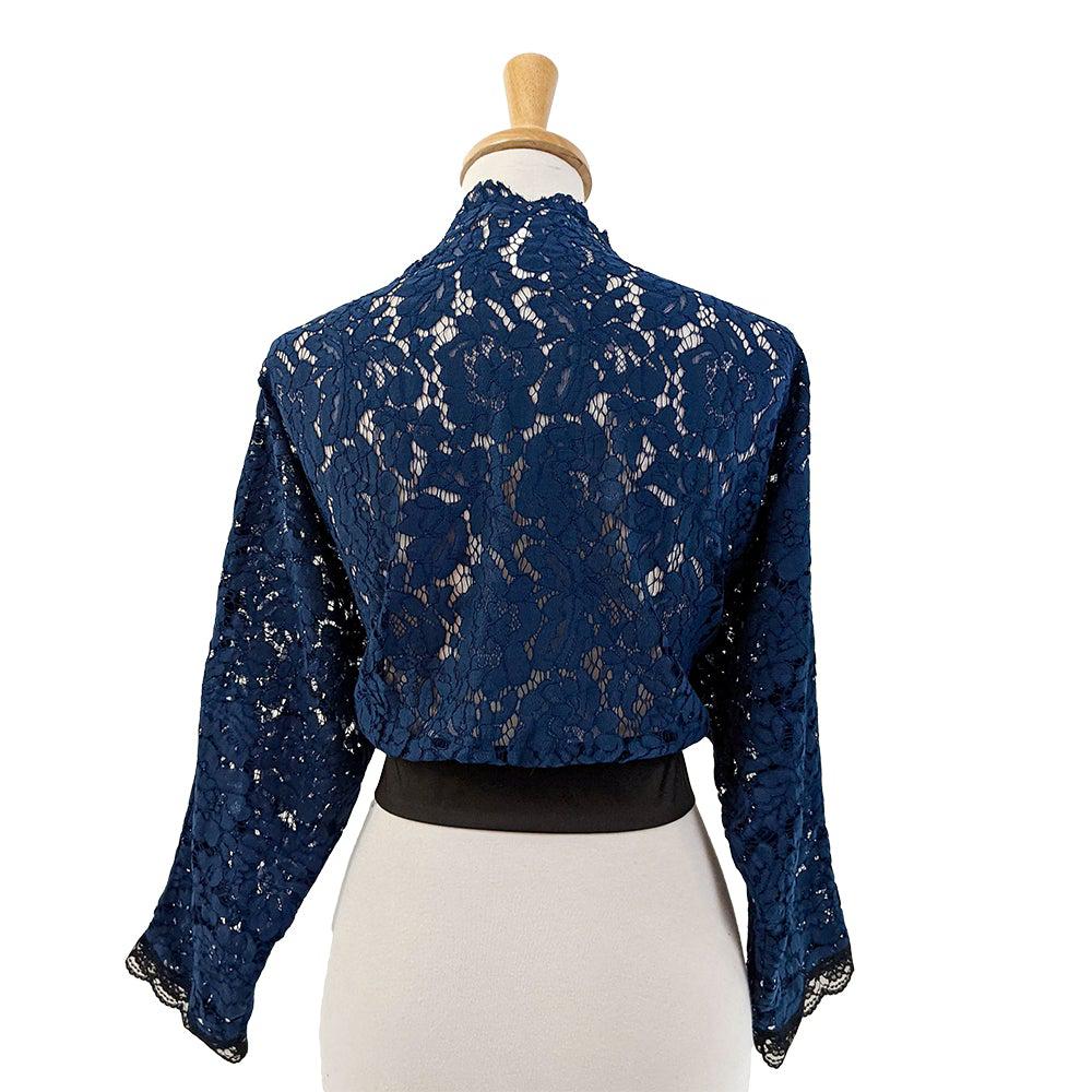 Lace Shrug in Navy & Black Glitz Glam and Rebellion Lace Shrug in Navy & Black Glitz Glam and Rebellion