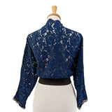 Lace Shrug in Navy & Black-Top-Glitz Glam and Rebellion GGR Pinup, Retro, and Rockabilly Fashions