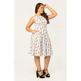 Miss Lulo Lily Swing Dress in Ice Cream Print-Dress-Glitz Glam and Rebellion GGR Pinup, Retro, and Rockabilly Fashions